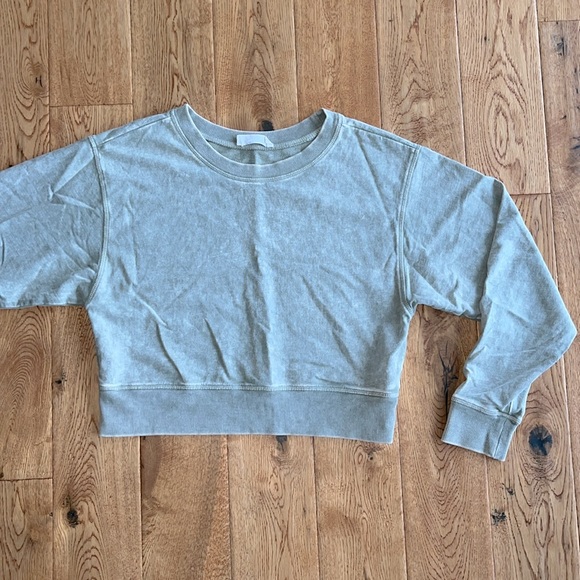 Chase Crop Sweater Sap Green